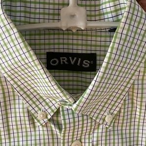 ORVIS Men’s short sleeve button down casual shirt Size M